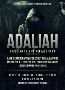 Flyer from Saturday’s show made by Lights Out Booking.