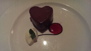 One of the deserts from the five star restaurant the cruise provides. 