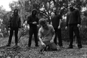 The members of Dark Sermon (From left to right) Austin Good, Neal Minor, Johnny Crowder, Paul Stellmach, and Jordan Jensen. Photo taken by Austin Chandler.