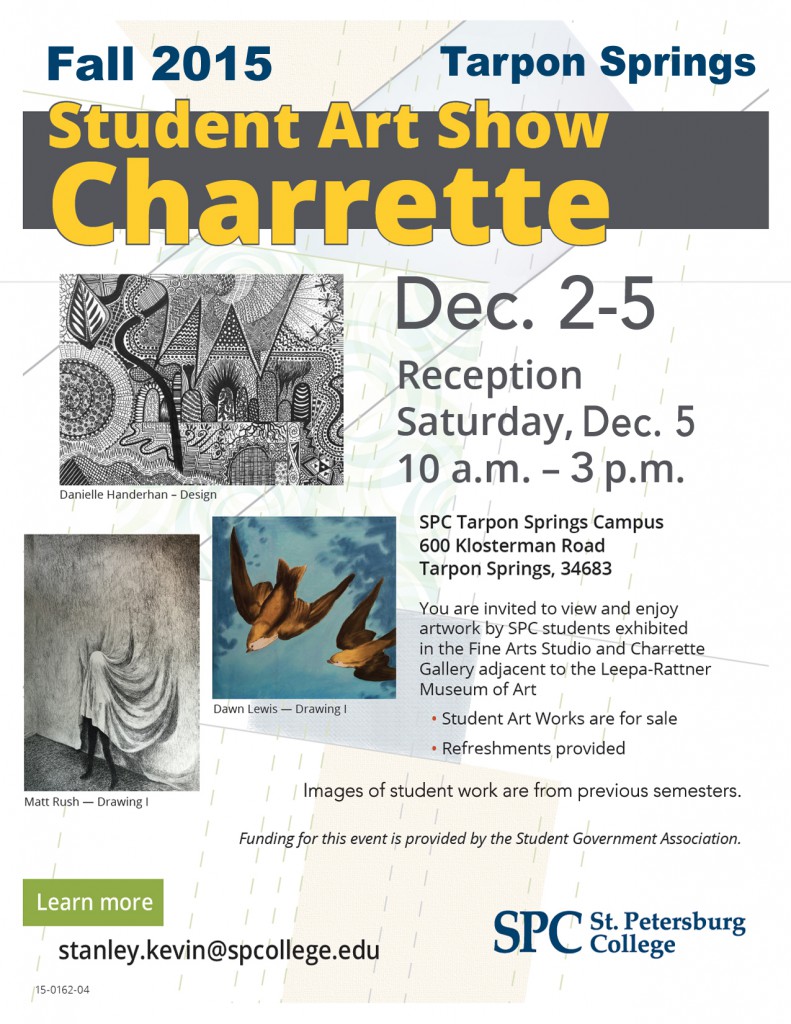 Student Art Show Charrette flyer Fall 2015