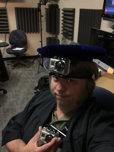 Author with GoPro 2 head and chest mounts.