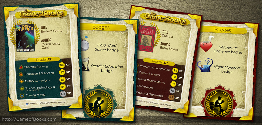 Game of Books Journey Cards